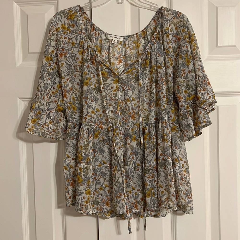 Floral babydoll top